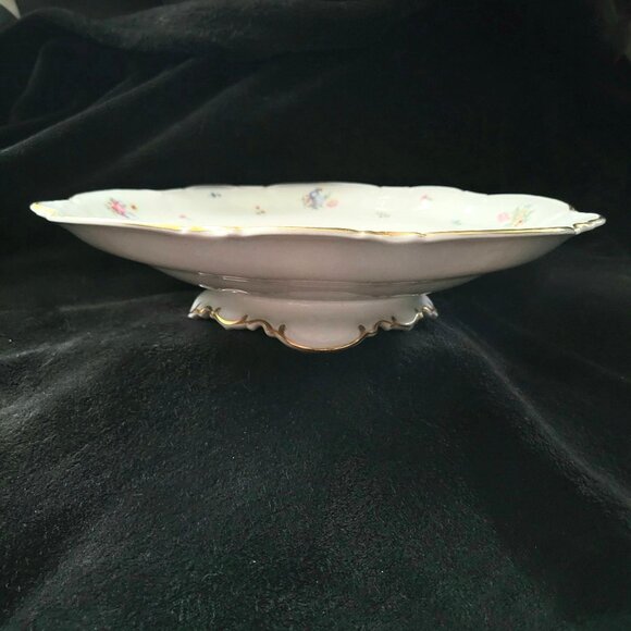Vtg Hutschenreuther Selb Pasco MayFair 7619 Pedestal Serving Bowl / Fruit Bowl - Picture 4 of 10